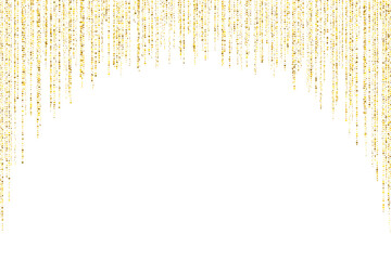 Gold decoration round arch glitter garland