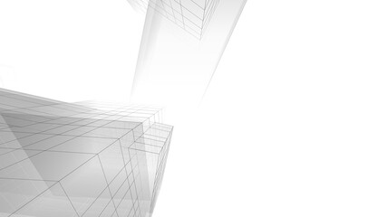  Abstract architecture background 3d illustration