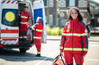 © zinkevych - Cheerful ambulance doctor ready for her day shift