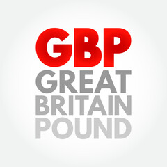 Poster - GBP - Great Britain Pound acronym, business concept background