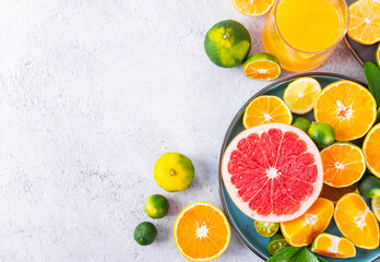 Poster - A pile of citrus fruit slices