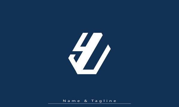 Alphabet letters Initials Monogram logo YU , UY