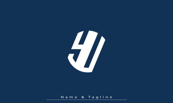 Alphabet letters Initials Monogram logo YU , UY