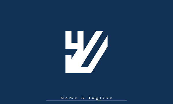 Alphabet letters Initials Monogram logo YU , UY