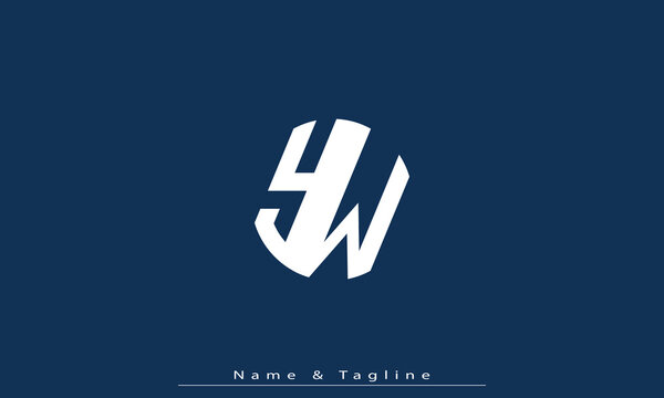 Alphabet letters Initials Monogram logo YW , WY