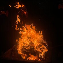 Close-up Of Fire At Night