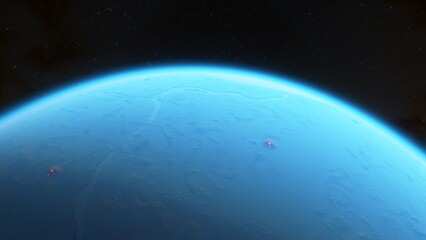 Planets and galaxy, science fiction wallpaper. Beauty of deep space. Billions of galaxy in the universe Cosmic art background 3d render
