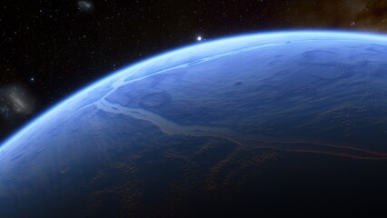 planets and galaxy, science fiction wallpaper. beauty of deep space. billions of galaxy in the unive