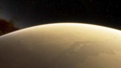 Planets and galaxy, science fiction wallpaper. Beauty of deep space. Billions of galaxy in the universe Cosmic art background 3d render
