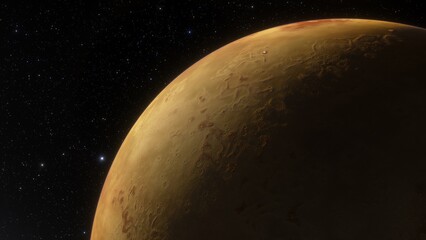 Planets and galaxy, science fiction wallpaper. Beauty of deep space. Billions of galaxy in the universe Cosmic art background 3d render
