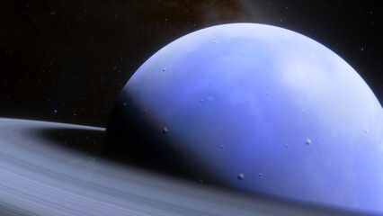 Planets and galaxy, science fiction wallpaper. Beauty of deep space. Billions of galaxy in the universe Cosmic art background 3d render
