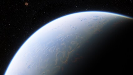 Planets and galaxy, science fiction wallpaper. Beauty of deep space. Billions of galaxy in the universe Cosmic art background 3d render
