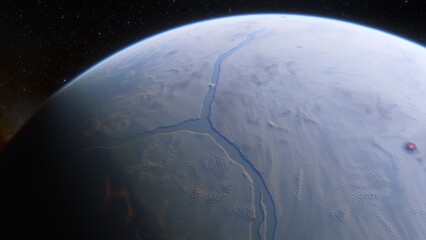 Planets and galaxy, science fiction wallpaper. Beauty of deep space. Billions of galaxy in the universe Cosmic art background 3d render
