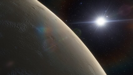 Planets and galaxy, science fiction wallpaper. Beauty of deep space. Billions of galaxy in the universe Cosmic art background 3d render
