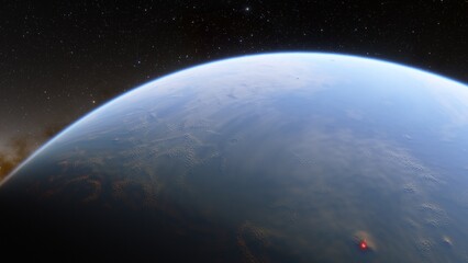 Planets and galaxy, science fiction wallpaper. Beauty of deep space. Billions of galaxy in the universe Cosmic art background 3d render
