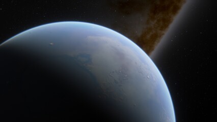 Abstract planets and space background