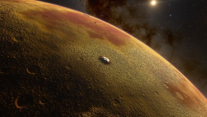 Planets and galaxy, science fiction wallpaper. Beauty of deep space. Billions of galaxy in the universe Cosmic art background 3d render
