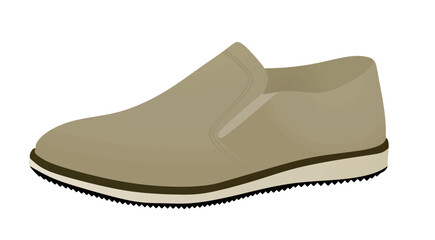 Sticker - Brown fashion shoe. vector illustration