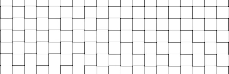 Wall Mural - Net texture pattern on white background. Net texture pattern for backdrop and wallpaper. Realistic net pattern with black squares. Geometric background, vector illustration