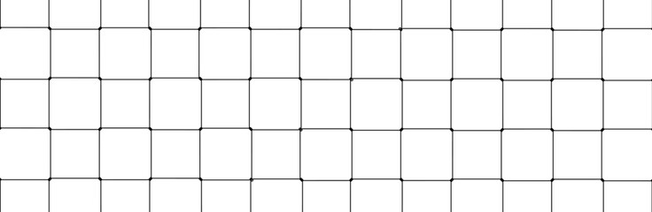 Wall Mural - Net texture pattern on white background. Net texture pattern for backdrop and wallpaper. Realistic net pattern with black squares. Geometric background, vector illustration