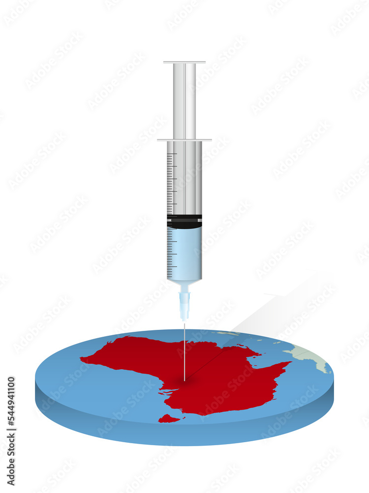 Stock-Illustration „Vaccination of Australia, injection of a syringe ...