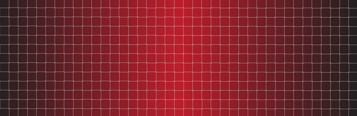 Wall Mural - Net texture pattern on red gradient background. Net texture pattern for backdrop and wallpaper. Realistic net pattern with white squares. Geometric background, vector illustration