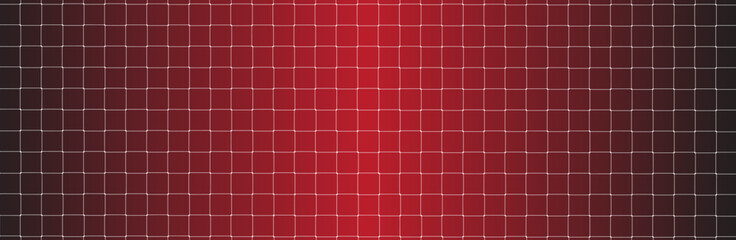 Wall Mural - Net texture pattern on red gradient background. Net texture pattern for backdrop and wallpaper. Realistic net pattern with white squares. Geometric background, vector illustration