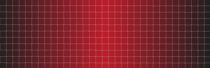 Wall Mural - Net texture pattern on red gradient background. Net texture pattern for backdrop and wallpaper. Realistic net pattern with white squares. Geometric background, vector illustration