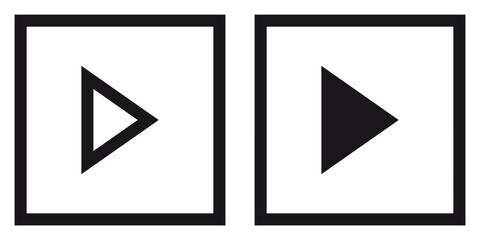 Fototapete - ofvs223 OutlineFilledVectorSign ofvs - video vector icon . gallery sign . placeholder . press media . play . music . isolated transparent . black outline filled version . AI 10 / EPS 10 . g11563