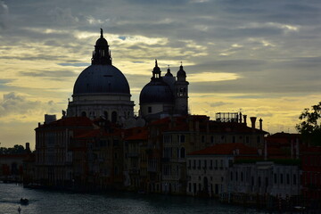 Poster - sunrise over  Basilica Santa Maria della Salute in Venice,Italy