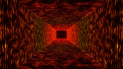 Poster - Abstract digital background. Data flow information. Concept of digital communication. Big data visualization. 3D rendering.