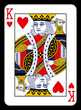 King of Hearts playing card - Classic design.