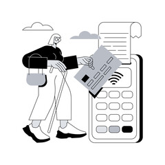 Poster - payment processing abstract concept vector illustration. easy payment systems, digital payment servi