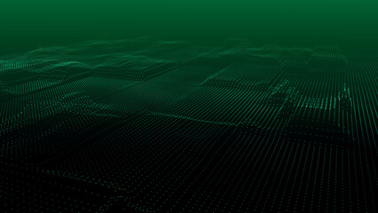 Poster - Abstract futuristic background. Big data visualization. Network connection. Data transfer. 3d rendering. Technology background vector. Vector illustration.