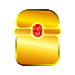 Poster - Chest vector icon. Vector indie chest illustration. Treasury texture for games.