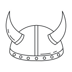 Sticker - Isolated helmet medieval weapon icon Vector