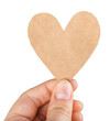 Paper heart in woman hand