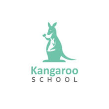 Kangaroo Icon Logo Education Vector Illustration