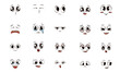 Set of different face expression avatars Vector