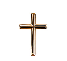 Gold Cross On Transparent Background For Christmas Or Easter Jesus Christ Holiday Concept 