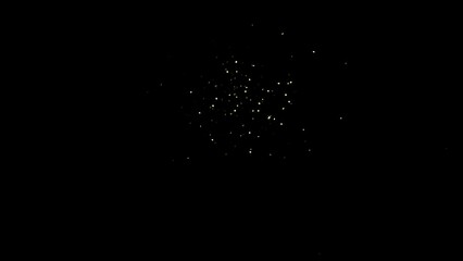 Poster - Sparkling star in dark space for video overlay effect. Abstract glitter texture animation for video background