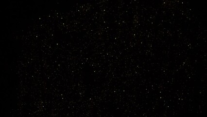 Poster - Sparkling star in dark space for video overlay effect. Abstract glitter texture animation for video background