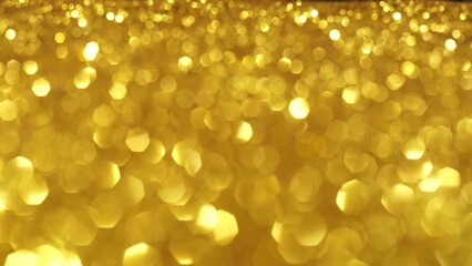 Poster - Abstract golden texture in blurry light for background animation. Glitter pattern for video effect, transition and overlay