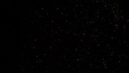 Poster - Sparkling star in dark space for video overlay effect. Abstract glitter texture animation for video background