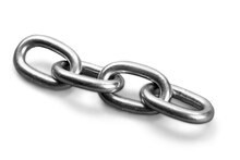 Chain Links, Shows A Metal Chain Link Segment