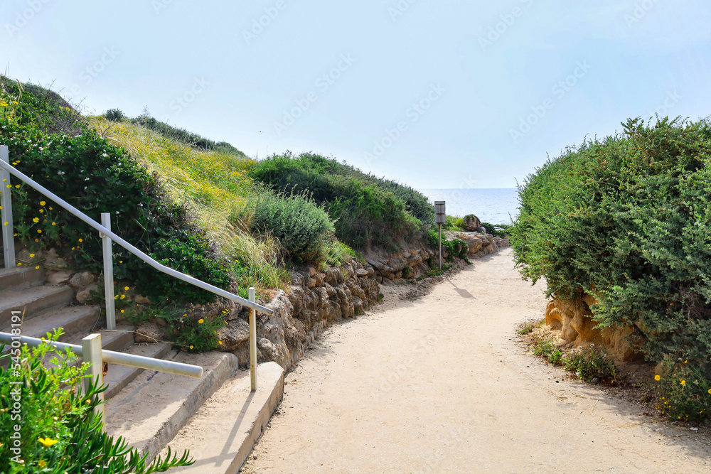 Beautiful pathway near sea shore