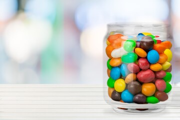 Wall Mural - Set of candies, colorful sweets treats.