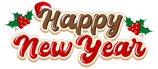 Poster - Happy New Year 2023 text for banner design