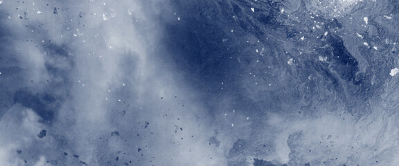artistic hand painted multi layered dark blue background. navy blue watercolor. winter blue sky with