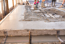 wet concrete and foundations